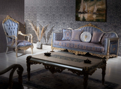 Barock Sofa Chesterfield 3+1 Sitzer Couchtisch Sofagarnitur Möbel Polster